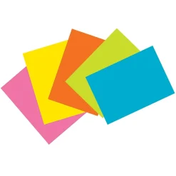 Discount ® 4" x 6" Index Cards, Blank, Bright Assorted Colors, 100/Pack, 6 Packs/Bundle (PAC1721-6) Index Cards
