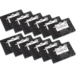 Pacon Composition Notebooks, 5" x 7.5", Wide Ruled, 100 Sheets, Black, 12/Bundle (PACMMK37090-12) Best