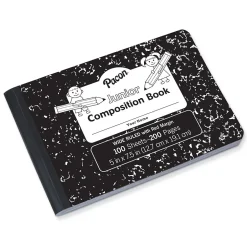 Pacon Composition Notebooks, 5" x 7.5", Wide Ruled, 100 Sheets, Black, 12/Bundle (PACMMK37090-12) Best