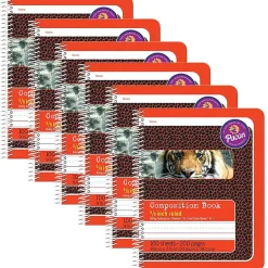 Pacon Composition Notebooks, 9.75" x 7.5", Wide Ruled, 100 Sheets, Multicolor, 6/Bundle (PAC2432-6) Discount
