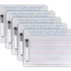 Online ® Handwriting Whiteboard Dry Erase Set, 2-Sided, Ruled/Plain, with Marker/Eraser, 9" x 12", 5 Sets (PACAC9877C1-5) Dry Erase