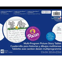 Multi-Program Handwriting Tablet, 40 Sheets, 6/Pack (PAC2484-6) Classroom Paper
