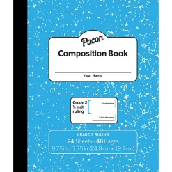 Pacon 1-Subject Composition Notebooks, 9.75" x 7.5", College Ruled, 24 Sheets, Blue (PACMMK37138) Online