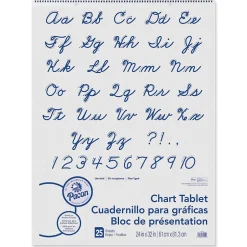 Best Unruled Cursive Cover Chart Tablet Easel Pad, 24" x 32", White, 25 Sheets/Pad, Pack of 2 (PAC74510-2) Easel Paper Pads