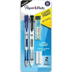 Paper Mate Clearpoint Starter Mechanical Pencil, 0.5mm, #2 Medium Lead, 2/Pack (34666PP) Hot