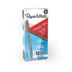Paper Mate Flexgrip Ultra Ballpoint Pen, Medium Point, Black Ink, Dozen (9630131) Sale