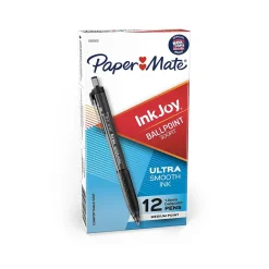 Paper Mate InkJoy 300 RT Retractable Ballpoint Pen, Medium Point, Black Ink, Dozen (1951260) New
