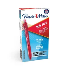 Paper Mate InkJoy 300 RT Retractable Ballpoint Pen, Medium Point, Red Ink, Dozen (1951258) Discount