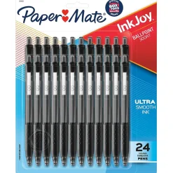 Paper Mate InkJoy 300 RT Retractable Ballpoint Pen, Medium Point, Black Ink, 24/Pack (1945925) Clearance