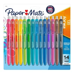 Paper Mate InkJoy Retractable Gel Pens, Fine Point, Assorted Ink, 14/Pack (1988991)