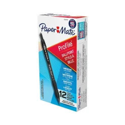 Paper Mate Profile Retractable Ballpoint Pen, Medium Point, Black Ink, Dozen (2095470) Outlet