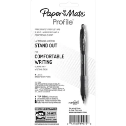 Paper Mate Profile Retractable Ballpoint Pen, Bold Point, Blue Ink, 4/Pack (89472) Clearance