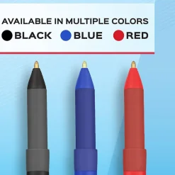 Paper Mate Write Bros. Grip Ballpoint Pen, Medium Point, Black Ink, Dozen (8807987) New