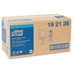 Paper Towels<Tork Paper Wiper Plus, 9.8 x 15.2, White, 300/Roll, 2 Rolls/Carton