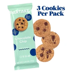 Cookies<Partake Soft Chocolate Chip Cookie Snack Pack, 1.09 oz, 24/Pack (220-02418)