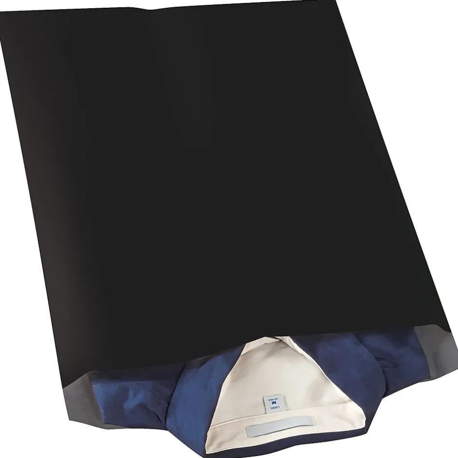 Partners Brand Colored Poly Mailers, 14.5" x 19", Black, 100/Case (CPM1419BK)* Poly Mailers