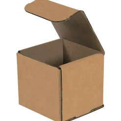 Partners Brand Corrugated Mailers, 4" x 4" x 4", Kraft, 50/Bundle (M444K)* Corrugated Mailers