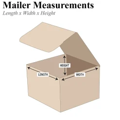 Partners Brand Corrugated Mailers, 4" x 4" x 4", Kraft, 50/Bundle (M444K)* Corrugated Mailers