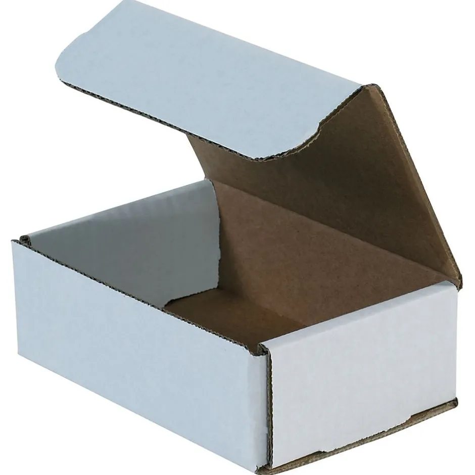 Partners Brand Corrugated Mailers, 6" x 4" x 1", White, 50/Bundle (M641)* Corrugated Mailers