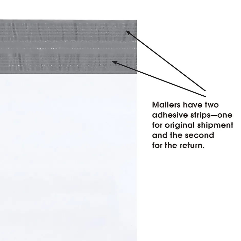 Partners Brand Returnable Poly Mailers, 19" x 24", White, 100/Case (RPM1924)* Poly Mailers