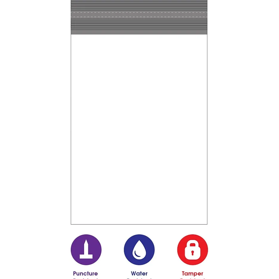 Partners Brand Returnable Poly Mailers, 19" x 24", White, 100/Case (RPM1924)* Poly Mailers