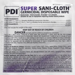 PDI Super Sani-Cloth Disinfecting Wipes, Clean Scent, 50 Wipes/Container, 3/Carton (U87295)