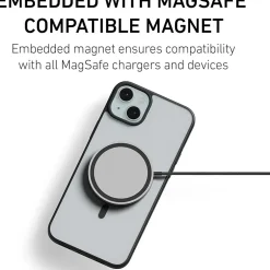 Cell Phone Cases<PEEL Bumper Series MagSafe Phone Case for iPhone 15 Plus Case, Shock Absorbing, Black (I15 PLUS BUMPER BLAC)