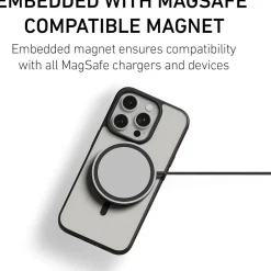 Cell Phone Cases<PEEL Bumper Series MagSafe Phone Case for iPhone 15 Pro Case, Shock Absorbing, Black (I15_PRO_BUMPER_BLACK)