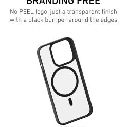 Cell Phone Cases<PEEL Bumper Series MagSafe Phone Case for iPhone 15 Pro Case, Shock Absorbing, Black (I15_PRO_BUMPER_BLACK)
