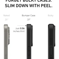 Cell Phone Cases<PEEL Bumper Series MagSafe Phone Case for iPhone 15 Pro Case, Shock Absorbing, Black (I15_PRO_BUMPER_BLACK)