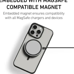 Cell Phone Cases<PEEL Bumper Series MagSafe Phone Case for iPhone 15 Pro Max Case, Shock Absorbing, Black (I15 PROMAX BUMPER BL)