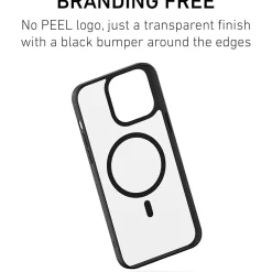 Cell Phone Cases<PEEL Bumper Series MagSafe Phone Case for iPhone 15 Pro Max Case, Shock Absorbing, Black (I15 PROMAX BUMPER BL)
