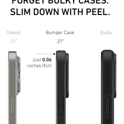 Cell Phone Cases<PEEL Bumper Series MagSafe Phone Case for iPhone 15 Pro Max Case, Shock Absorbing, Black (I15 PROMAX BUMPER BL)