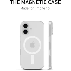 Cell Phone Cases<PEEL Magnetic Thin Series MagSafe Phone Case for iPhone 16 Case, Clear (I16_STD_MAG_CLR)