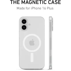 Cell Phone Cases<PEEL Magnetic Thin Series MagSafe Phone Case for iPhone 16 Plus Case, Clear (I16_PLS_MAG_CLR)
