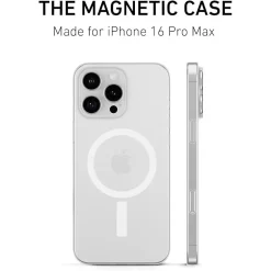 Cell Phone Cases<PEEL Magnetic Thin Series MagSafe Phone Case for iPhone 16 Pro Max Case, Clear (I16_PMX_MAG_CLR)