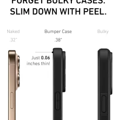 Cell Phone Cases<PEEL MagSafe Bumper Phone Case for iPhone 16 Pro, Shock Absorbing, Black (i16_PRO_BMP_BLK)