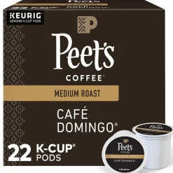 Keurig K-Cups<Peet's Coffee Café Domingo Coffee Keurig® K-Cup® Pods, Medium Roast, 22/Box (6543)