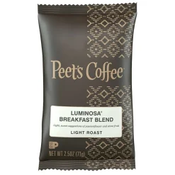 Coffee<Peet's Coffee Luminosa Breakfast Blend Ground Coffee, Light Roast, 2.5 oz (PCE01337)