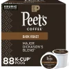 Keurig K-Cups<Peet's Coffee Major Dickason's Blend Coffee Keurig® K-Cup® Pods, Dark Roast, 88/Carton (65470)