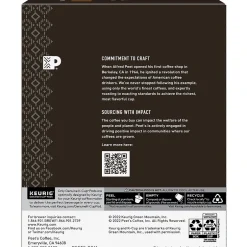 Keurig K-Cups<Peet's Coffee Major Dickason's Blend Coffee Keurig® K-Cup® Pods, Dark Roast, 88/Carton (65470)