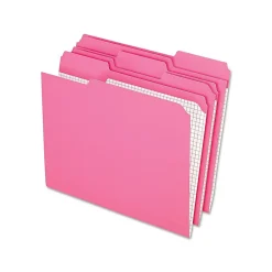 Pendaflex Double-Ply Reinforced Top Tab Colored File Folders, Letter Size, , 100/Box (R15213PIN) Pink Outlet