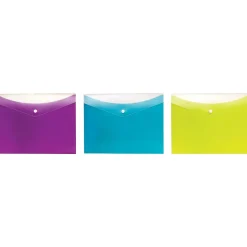 Pendaflex Dual-Pocket Snap Envelopes, Letter Size, Assorted Colors, 3/Pack (PFX 95569)* Business