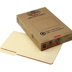 Pendaflex EarthWise Recycled File Folder, 1/3-Cut Tab, Legal Size, Assorted, 100/Box (76520) Hot