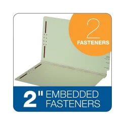 Pendaflex End Tab File Folder, Straight-Cut, Legal Size, Light Green, 25/Box, 4 Boxes/Carton (47715GW) Clearance