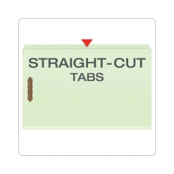 Pendaflex File Folder, Straight-Cut, Legal Size, Light Green, 25/Box, 4 Boxes/Carton (17185) Best