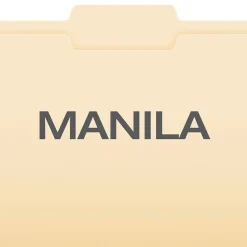 Pendaflex File Folder, 1-Tab, Letter Size, Manila, 100/Box (R752 1/3-2) New