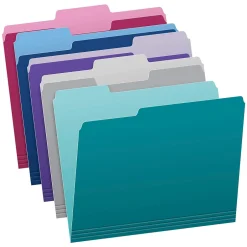 Pendaflex File Folder, 1-Tab, Letter Size, Assorted, 100/Box (02315) Online