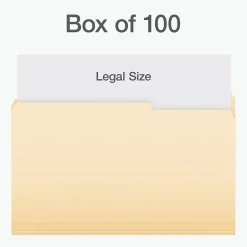 Pendaflex File Folder, 1-Tab, Legal Size, Manila, 100/Box (1006983) Discount