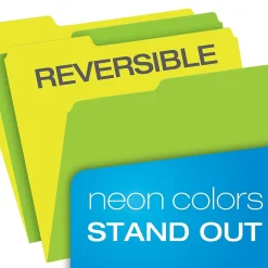 Pendaflex Glow Twisted 3-Tab File Folder, Letter Size, Multicolor, 12/Pack (40526) Clearance